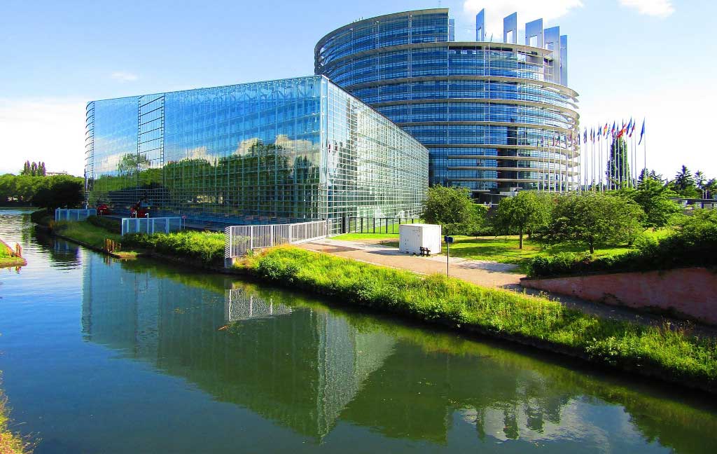 La sede ufficiale del Parlamento Europeo a Strasburgo, in Francia